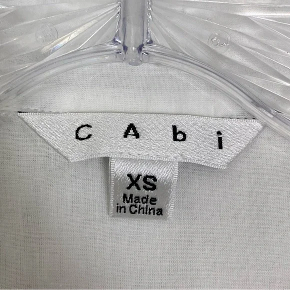 Cabi | White Button Down Lace Sleeveless Cluny Blouse Size XS - Picture 3 of 14